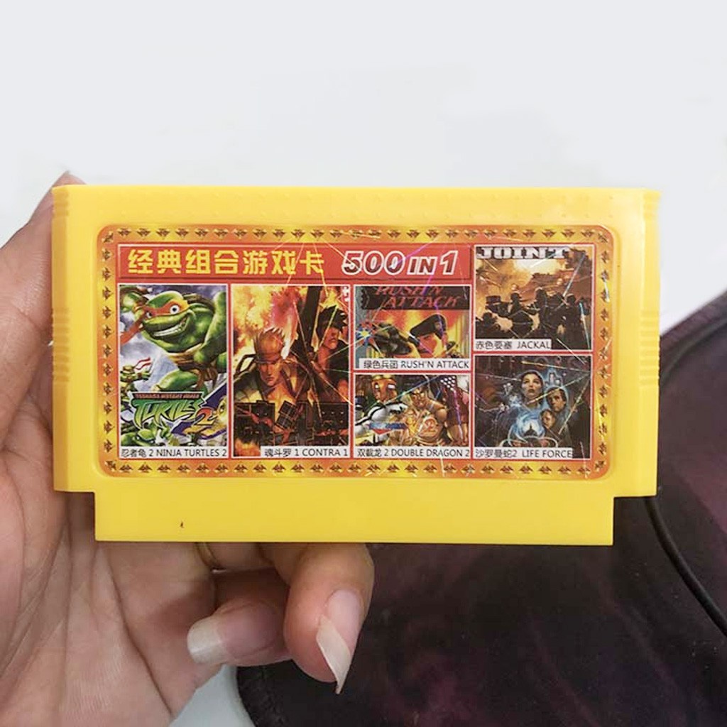Băng game điện tử 4 nút 500 Game không trùng SNES- Contra, Super Mario, Natra cứu mẹ, Jackal, Xe Tăng, Captain -DC4539