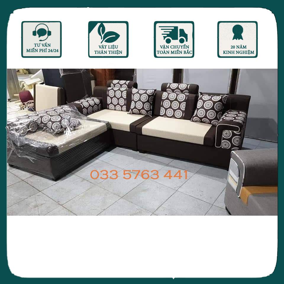 RẺ NHẤT SHOPEE - Sofa góc L hoa văn kích thước 2m4x1m6 nhiều màu sắc