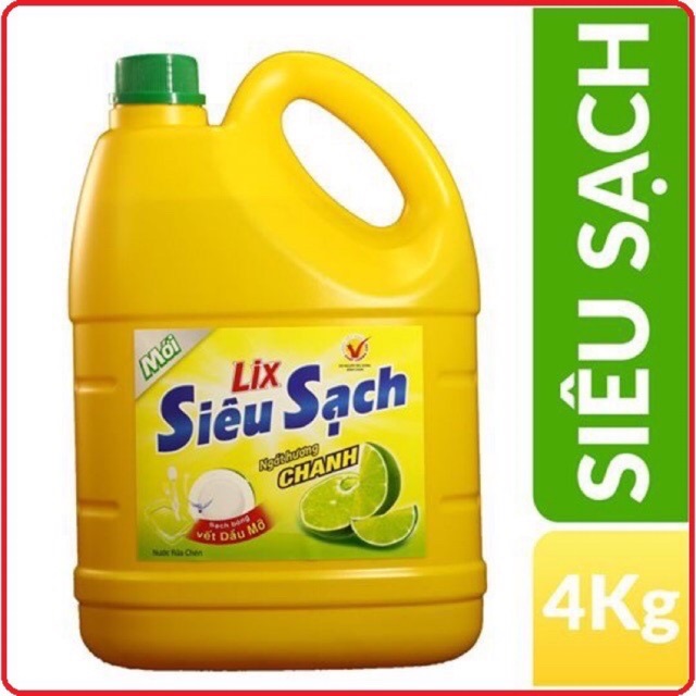 Nước Rửa Chén Siêu Sạch Hương Chanh 3.8 kg