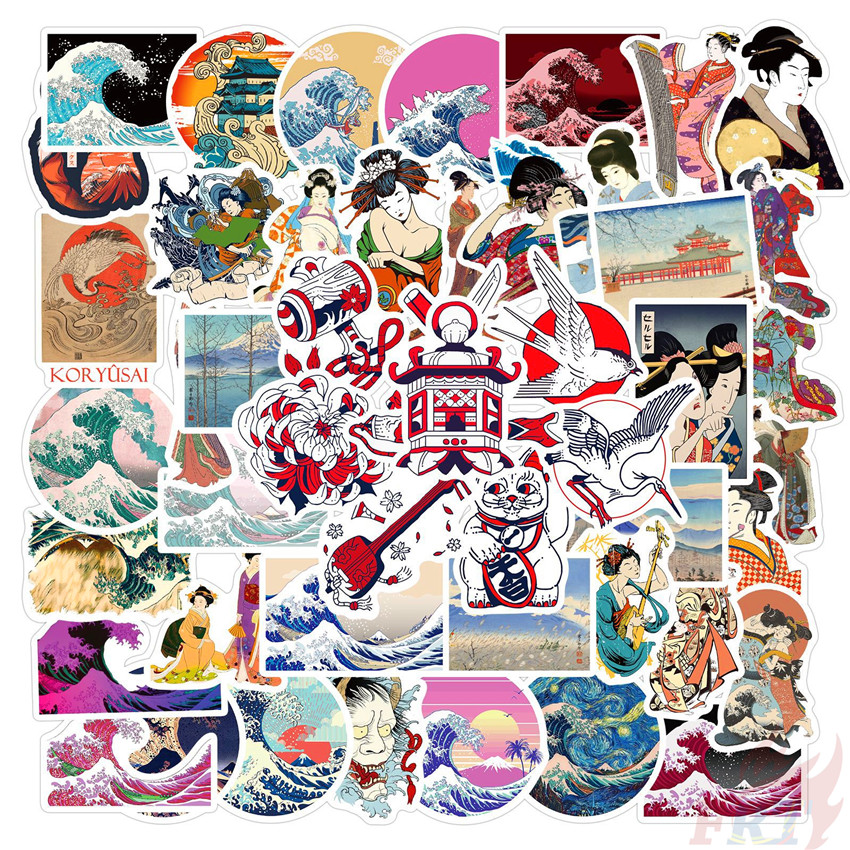 ❉ Ukiyoe - The Great Wave off Kanagawa Stickers ❉ 100Pcs/Set Waterproof DIY Fashion Doodle Decals Stickers