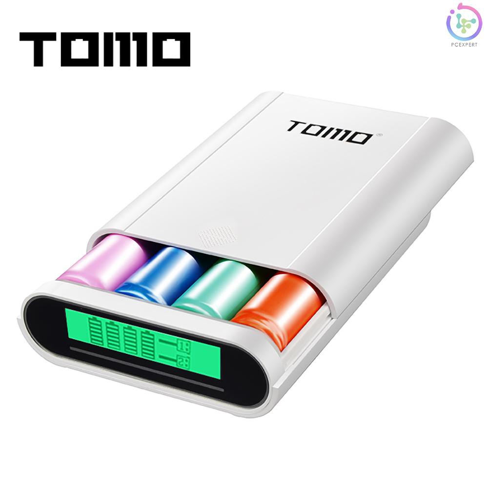 PCER♦TOMO S4 18650 Li-ion Battery Charger 3 Input Case 5V 2A Output Power Bank External USB Charger 