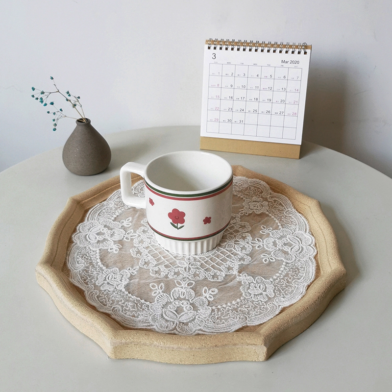 Khay gỗ đựng đồ ăn vặt để bàn trang trí phong cách retro