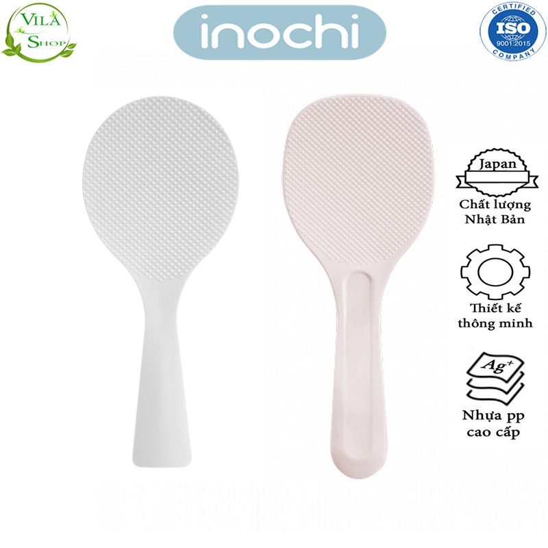 Muỗng Xới Cơm Chống Dính Và Muỗng Xới Cơm Đế Đứng Sendai, Bộ Mui Thìa Xới Cơm Nhựa Inochi Cao Cấp Tiêu Chuẩn Nhật