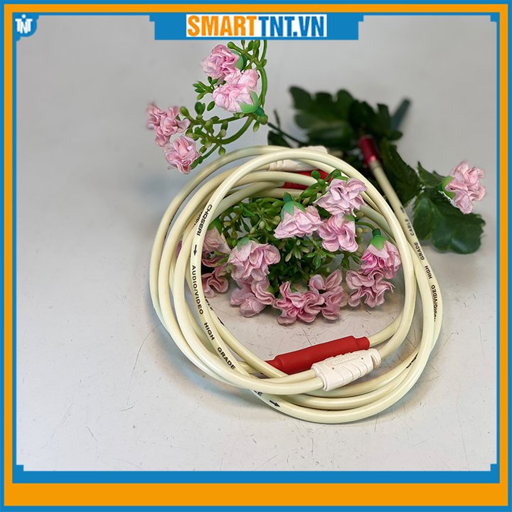 Dây âm thanh 1 đầu 3.5 ra 2 đầu AV CHOSEAL dài 1,8m mới, hàng đẹp Smarttnt.vn