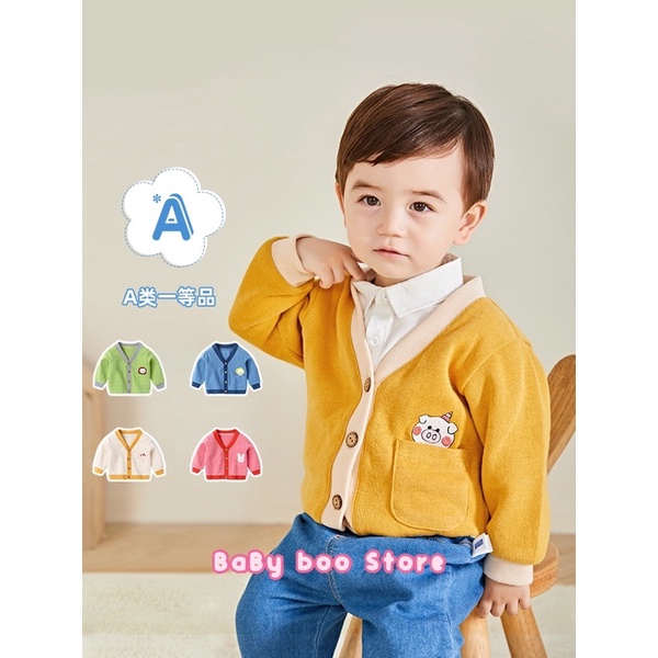 Áo khoác cardigan thun dày cho bé trai/ bé gái hình thú xinh xắn ngộ nghĩnh đáng yêu