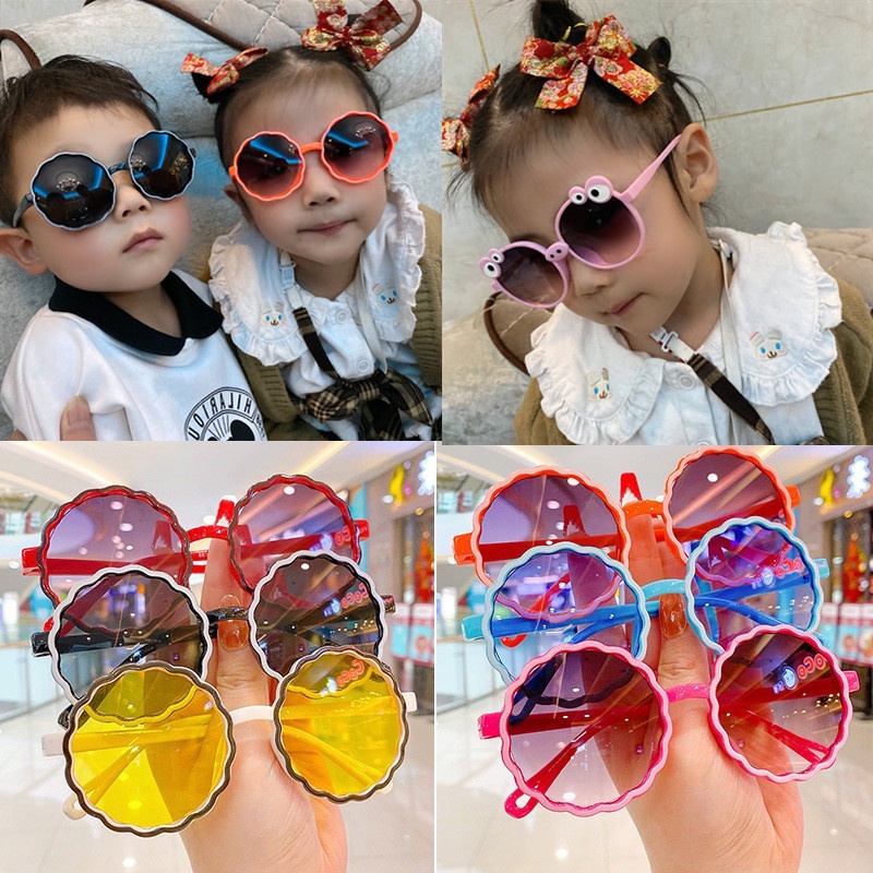 Kính Mát Phân Cực Chống Tia Cực Tím Hình Hoa Hướng Dương Dễ Thương Cho Bé