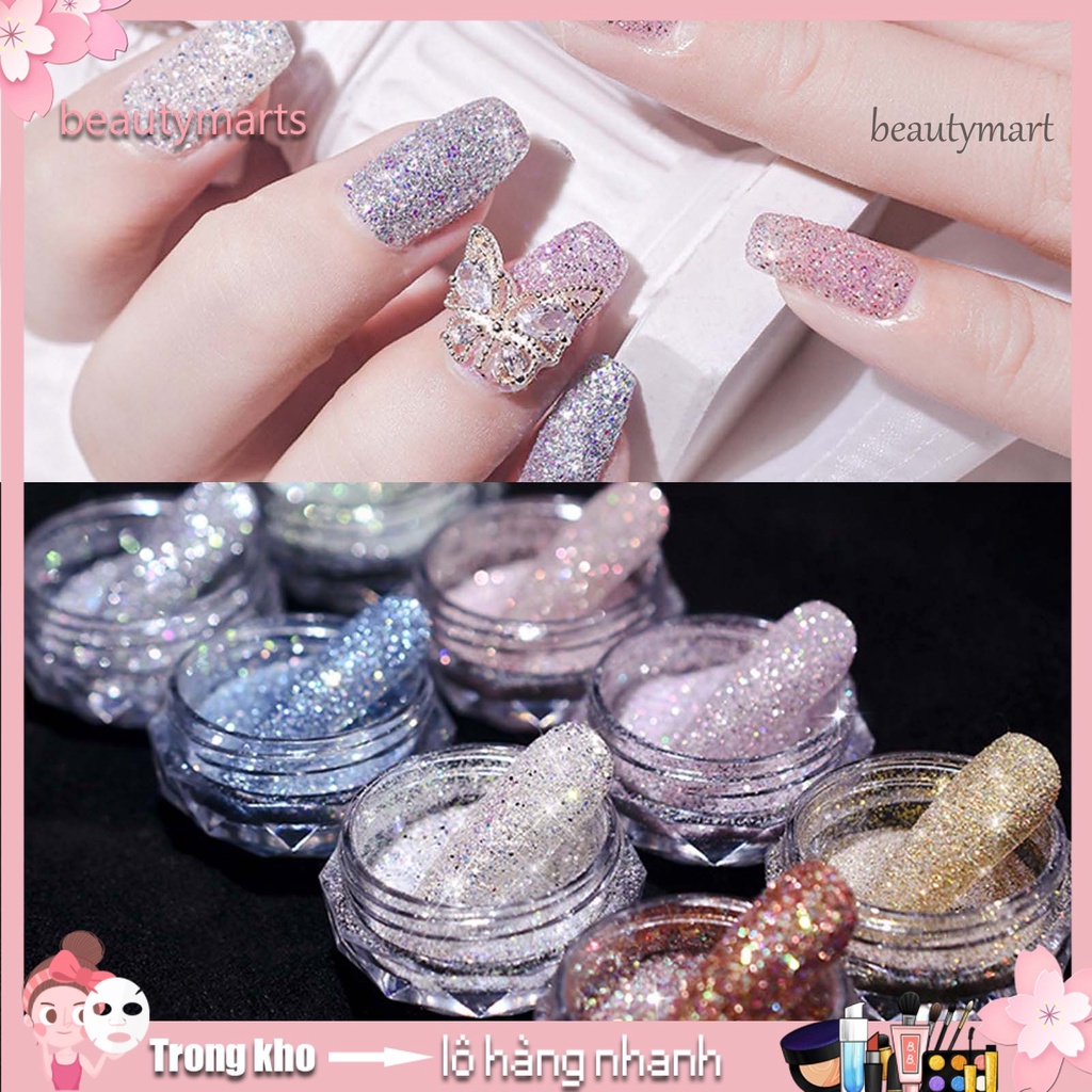 [Hàng mới về] Bột kim cương lấp lánh xinh xắn dùng trang trí móng tay đẹp mắt DIY
