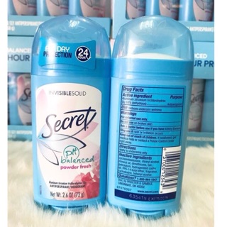 LĂN KHỬ MÙI DẠNG SÁP DÀNH CHO NỮ SECRET PH BALANCED 24H Mỹ 73g