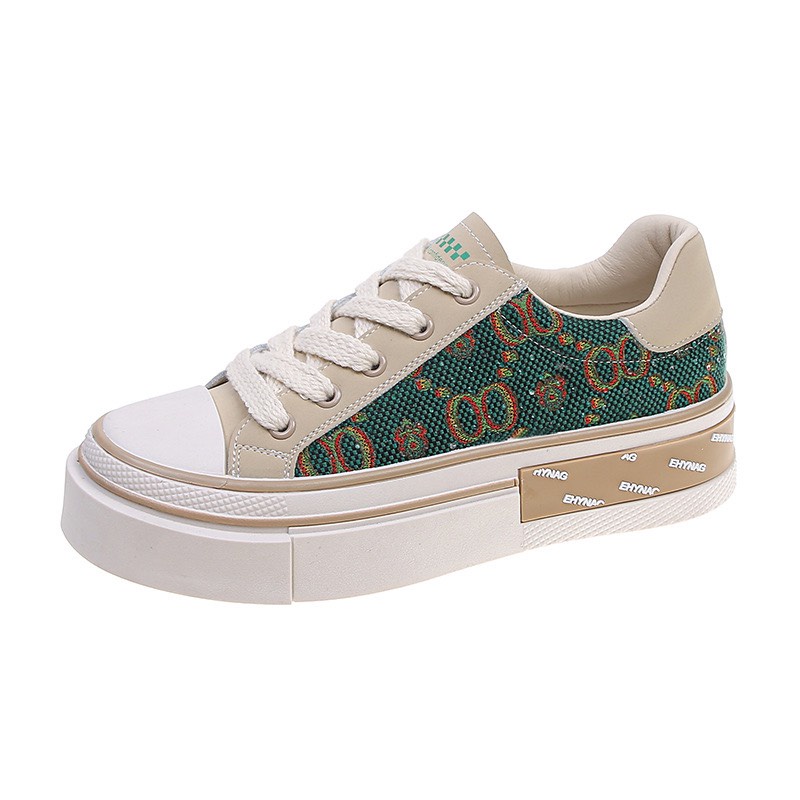 Giày thể thao Sneaker nữ vải dệt cao cấp 🍀FULLBOX🍀 , Mẫu giày độn đế nữ tăng chiều cao 3,5cm MSP:DAPGOTGC