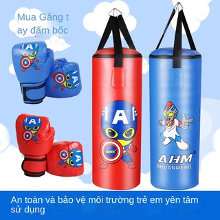 Bao đấm bốc trẻ em bộ tay cha mẹ-con kết hợp gia đình huấn luyện taekwondo treo túi nhỏ rắn chắcgr