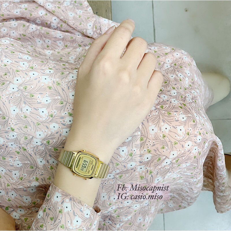 [ Hàng Auth - Ảnh Thật ] Đồng hồ điện tử màu vàng kim dành cho nữ siêu đẹp | BigBuy360 - bigbuy360.vn