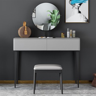 Bộ bàn trang điểm gỗ, bàn trang điểm đẹp thiết kế theo phong cách bắc âu kèm ghế và gương trang điểm