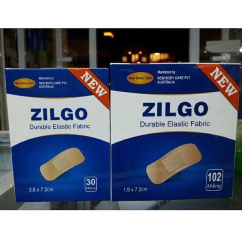 BĂNG DÍNH CÁ NHÂN ZILGO Hộp 102 miếng và 30 miếng