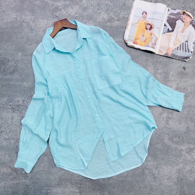 [Hàng Cao Cấp] Áo sơ mi nữ chất đũi form rộng full màu qc mặc đi học đi chơi đều được | BigBuy360 - bigbuy360.vn