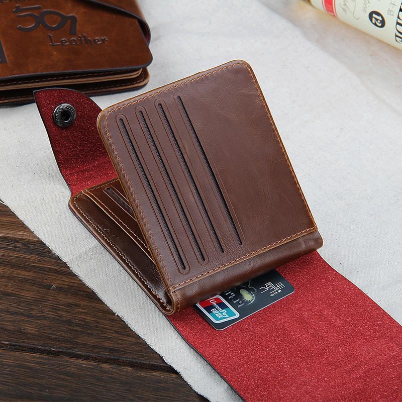 Men's Leather Wallet Vintage Fashion W014