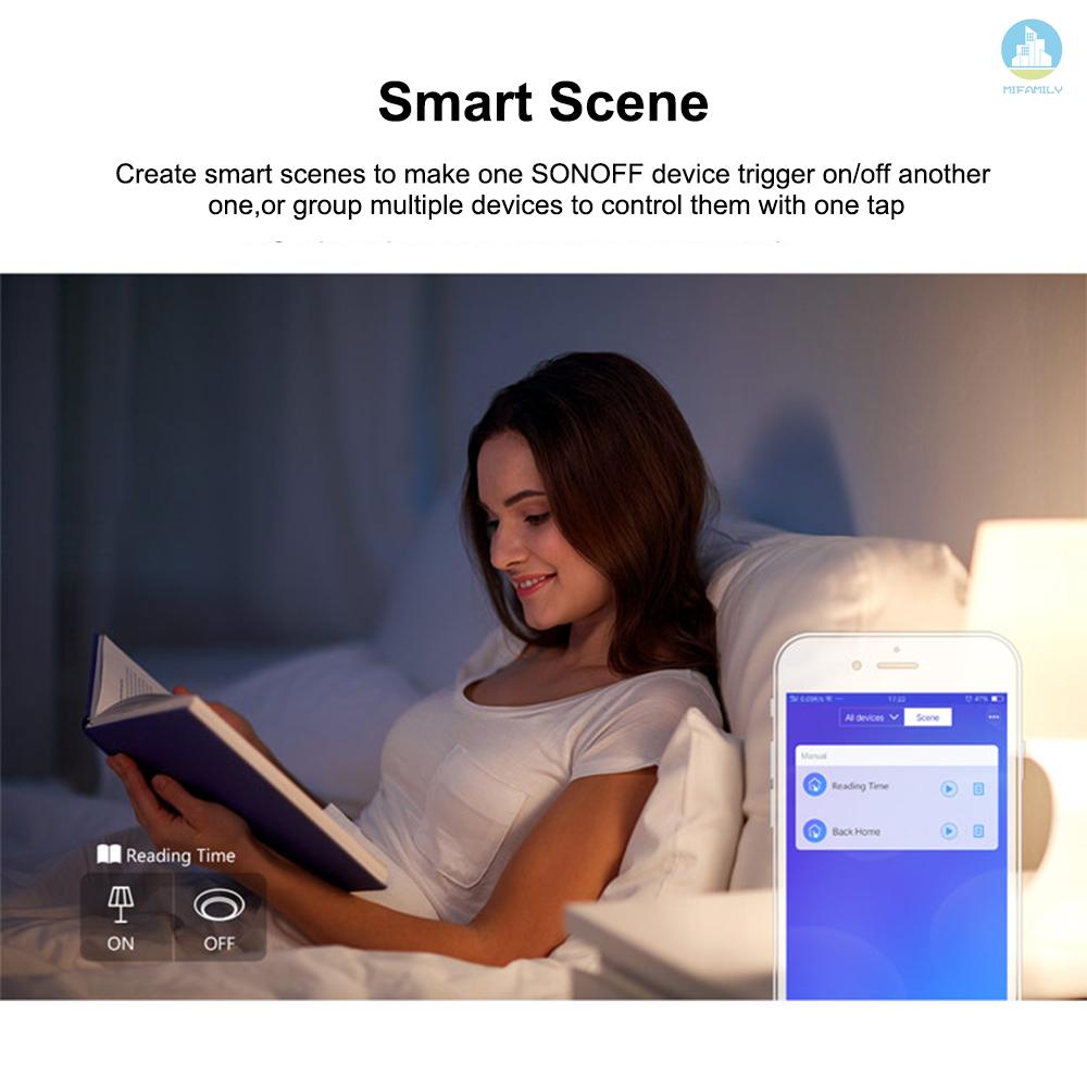 MI  SONOFF T2UK3C-TX 3 Gang Smart WiFi Wall Light Switch 433Mhz RF Remote Control APP/Touch Control Timer UK Standard Panel Smart Switch Compatible with Google Home/Nest & Alexa