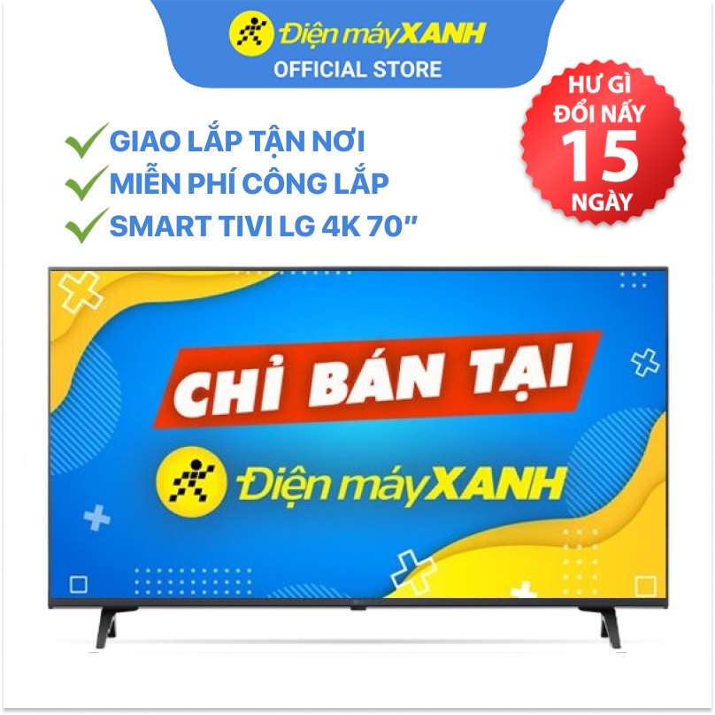 Smart Tivi LG 4K 70 inch 70UP7750PTB - Remote thông minh - Chính hãng BH 2 năm - Miễn phí lắp đặt