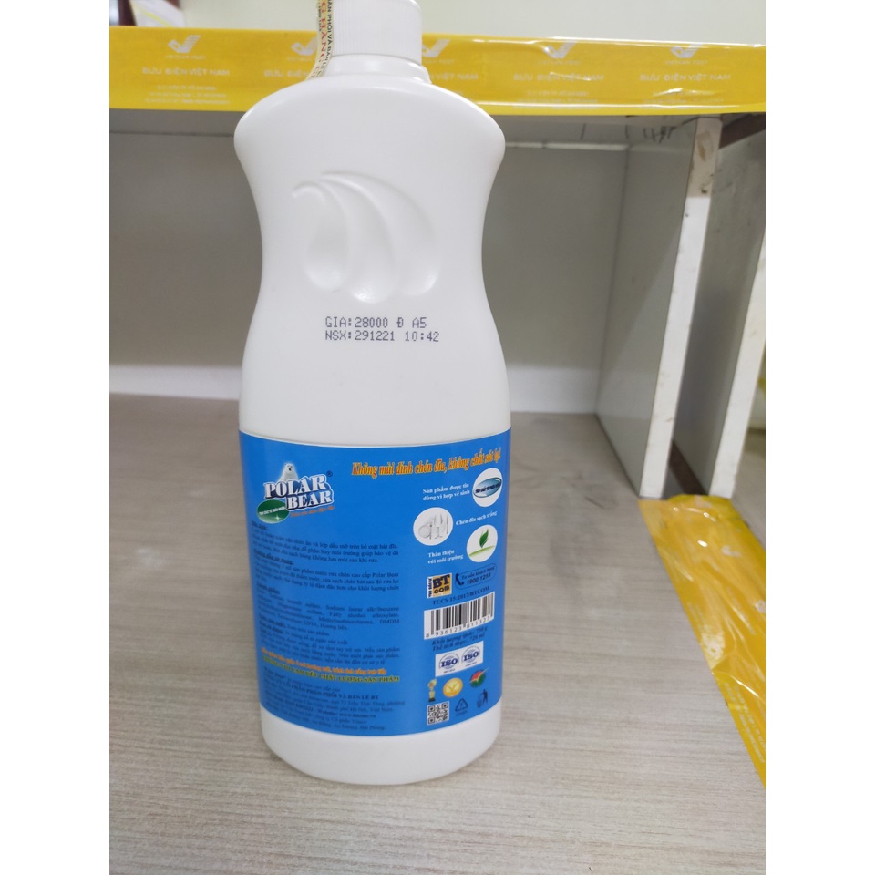 NƯỚC RỬA CHÉN ĐẬM ĐẶC POLAR BEAR 1kg