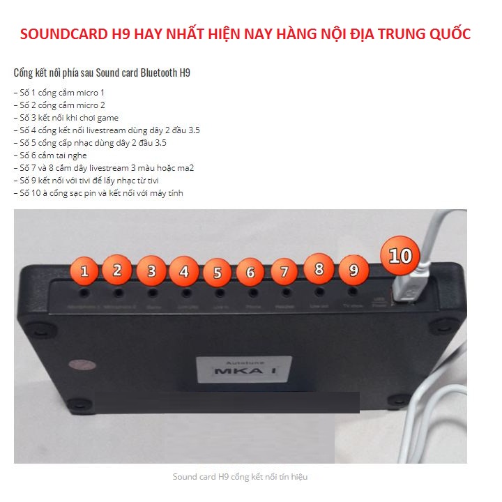 Bộ H9, 2 Người Hát Song Ca - Combo Micro BM 900 Sound Card H9 - Tặng 2 Tai Nghe AKG -S10 Bảo Hành 6 Tháng