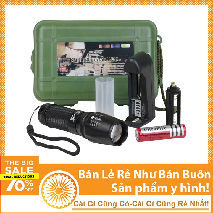 Đèn Pin Siêu Sáng T6 Đầy Đủ Phụ Kiện