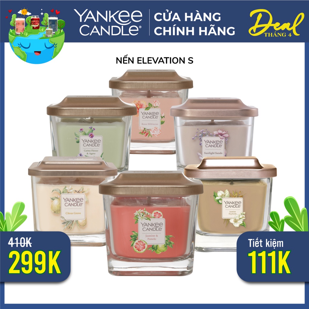 Nến thơm sáp đậu nành Elevation CHÍNH HÃNG Yankee Candle - Size S 96g (nhiều mùi)