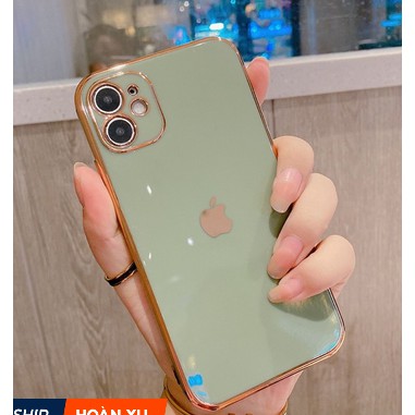 Ốp lưng iphone dẻo xi viền vuông độ iphone 12 cho ip7/7plus/8/8plus/x/xs/xs max/11/11 promax/12/12pro max