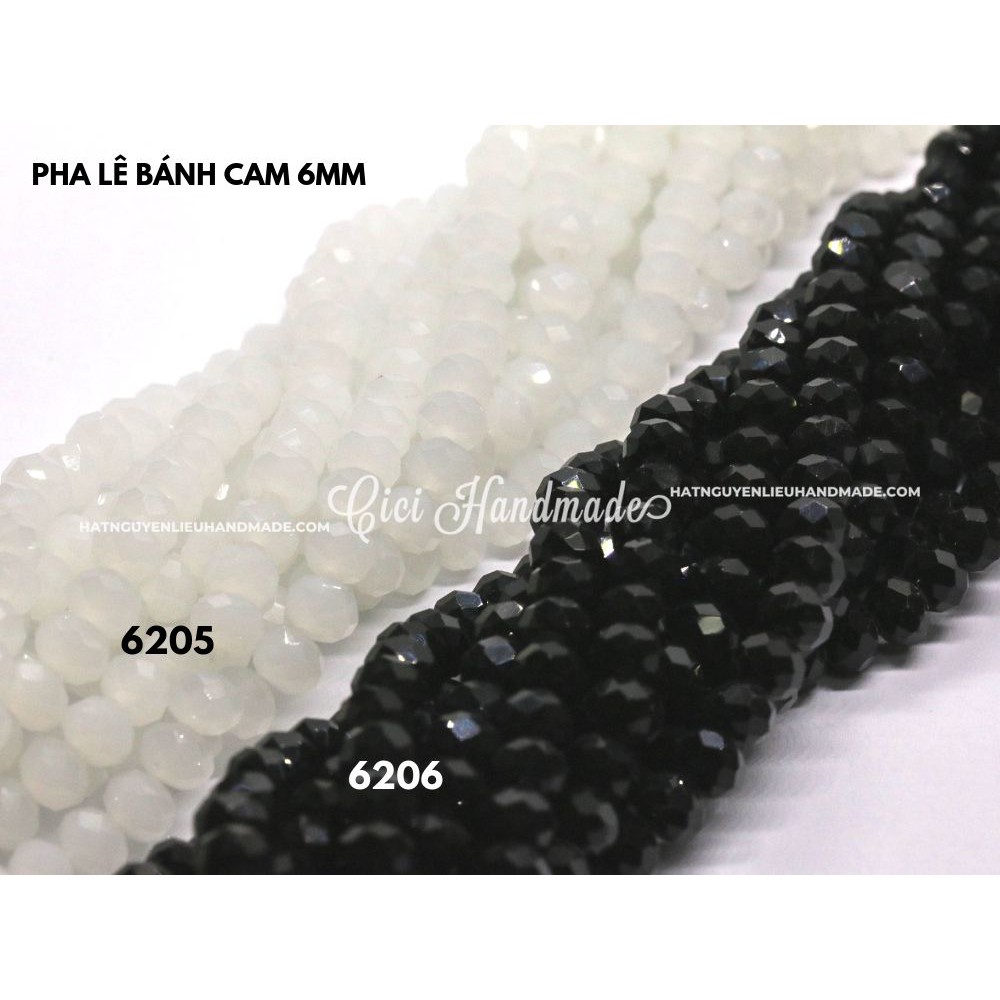 Pha lê bánh cam 6mm loại đẹp Cici Handmade chuyên hạt đá hạt pha lê hạt cườm hạt trang sức tự làm DIY