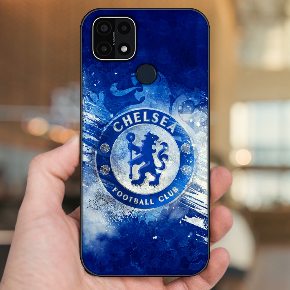 Ốp lưng Oppo A15, A15s viền đen in hình Chelsea FC