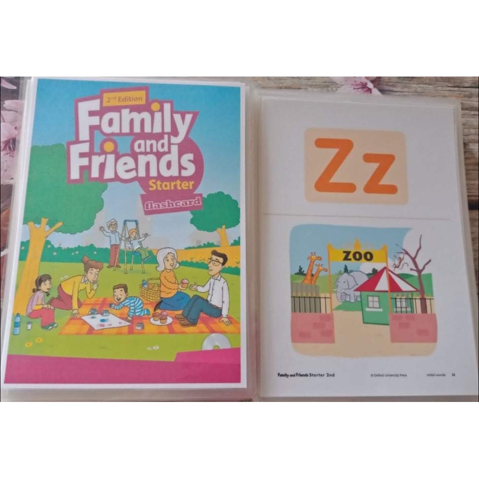 Flashcard family and friends starter, 1,2,3,4 ép plastic