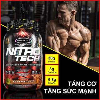 Sữa tăng cơ Nitro tech 2lbs (907g) – Kèm quà tặng