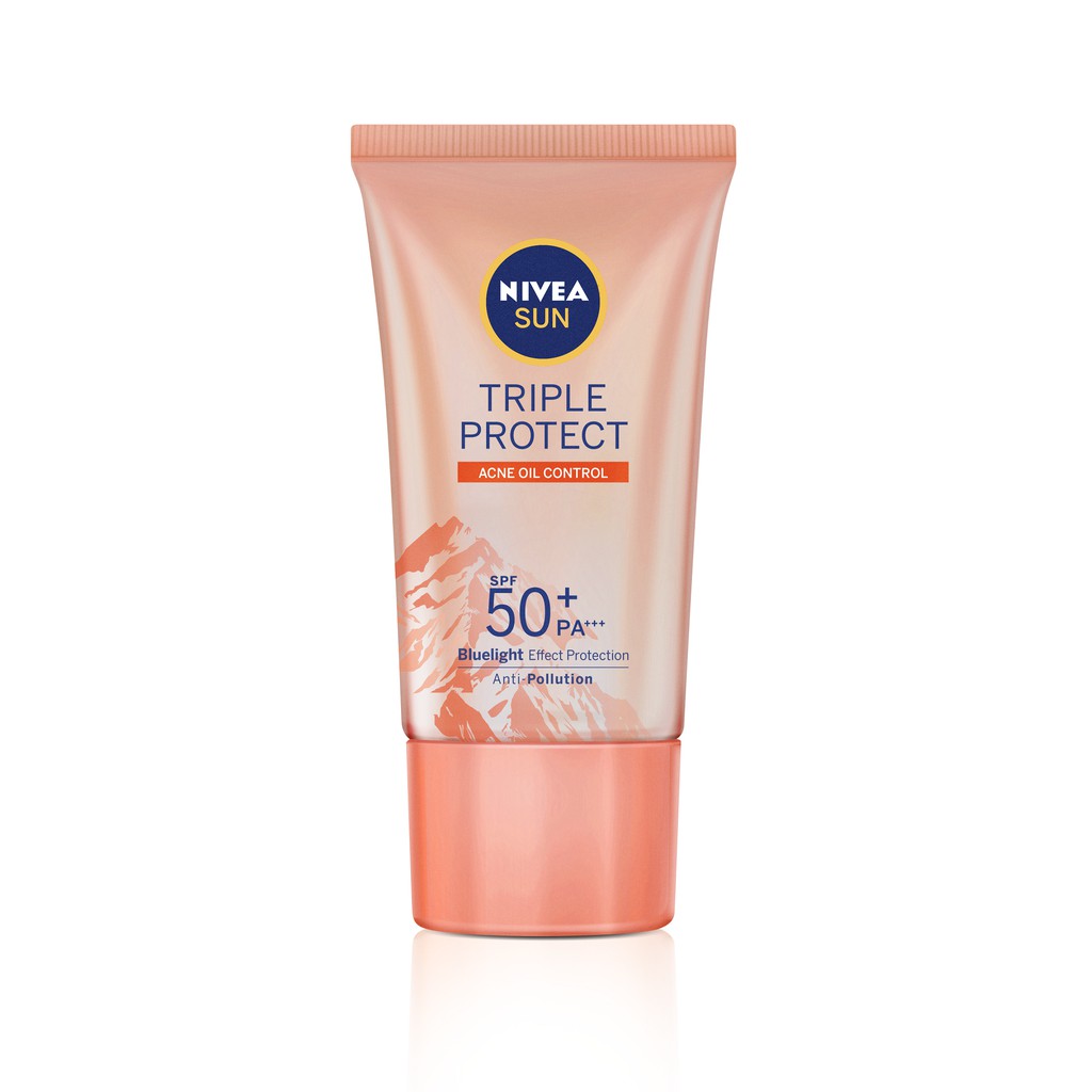 [40ml] Kem Chống Nắng Dưỡng Da Kiểm Soát Nhờn Mụn NIVEA SUN Triple Protect Acne Oil Control SPF50+ PA+++