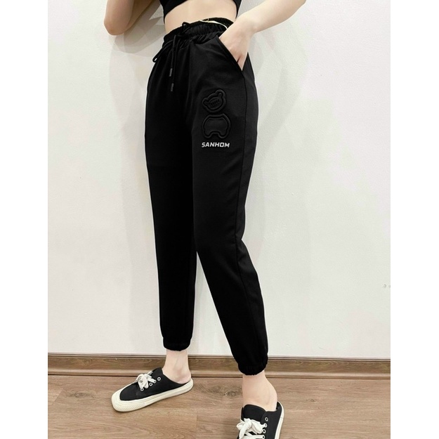 QUẦN JOGGER NỈ GẠO QUẦN NỈ BO ỐNG NỮ