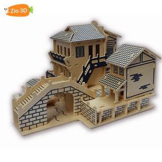 Mô hình lắp ráp gỗ 3D Nhà Cổ