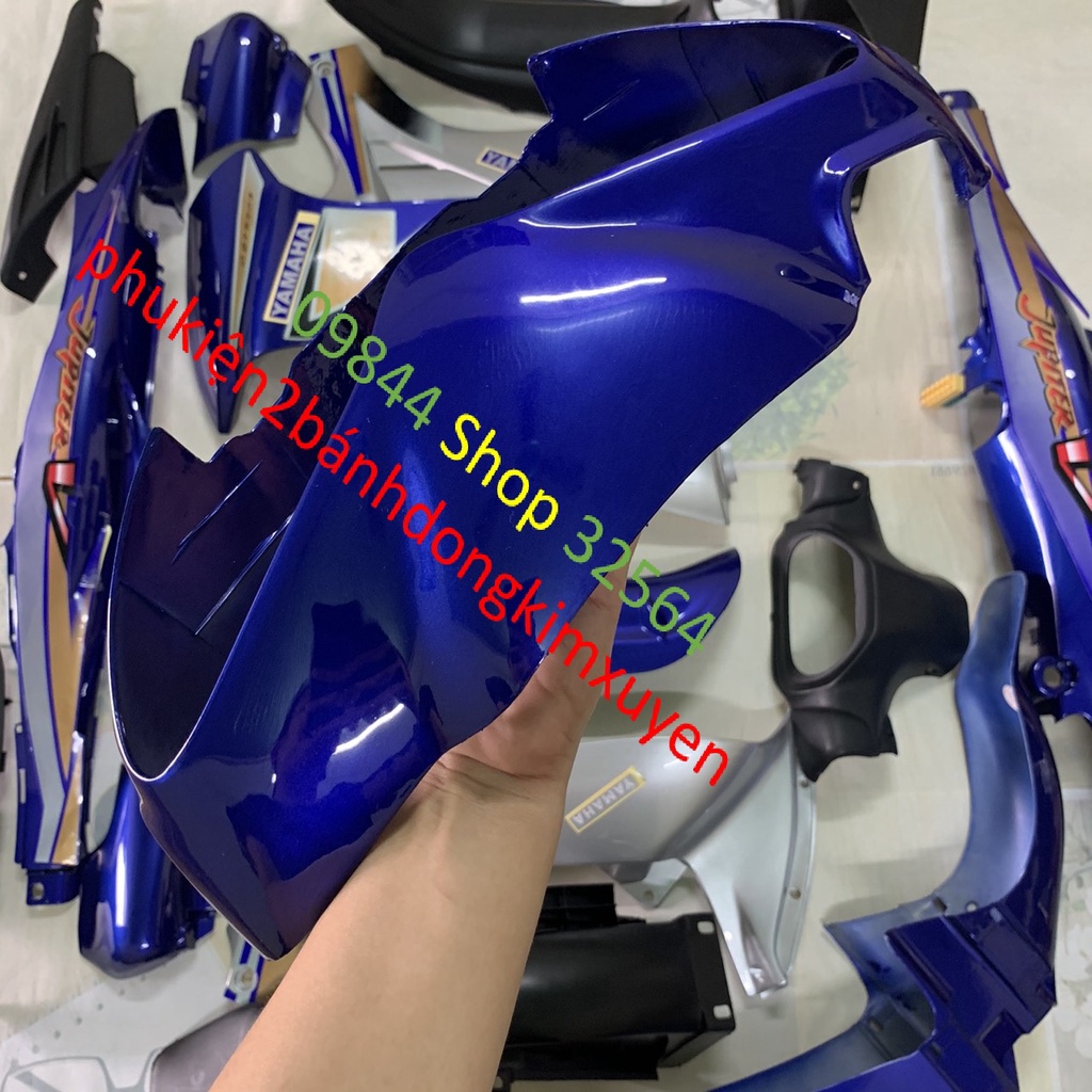 Bộ dàn áo xe Jupiter V màu Xanh Dương   PHANH ĐĨA,nhựa trắng nguyên sinh loại 1