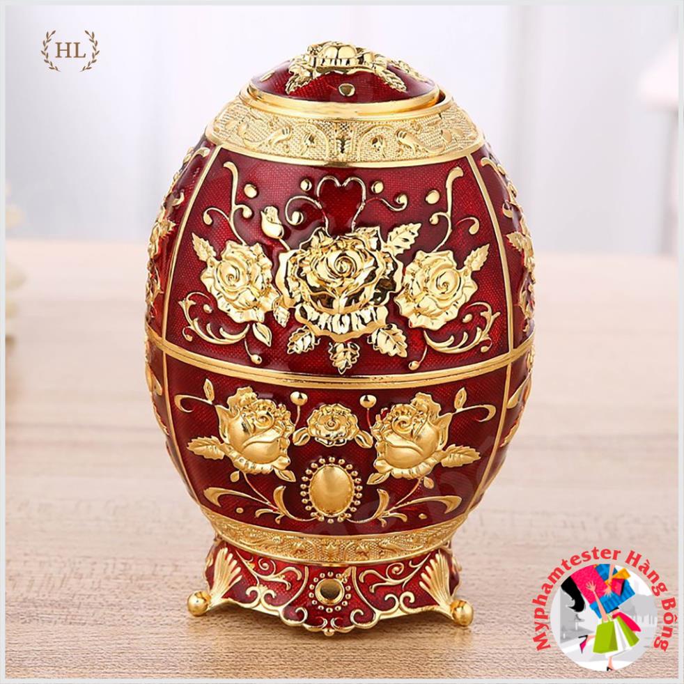 Lọ tăm Hoàng Gia | Hũ Tăm Hoàng Kim Có Chân Hoa Văn Tân Cổ Điển | HŨ ĐỰNG TĂM THÔNG MINH