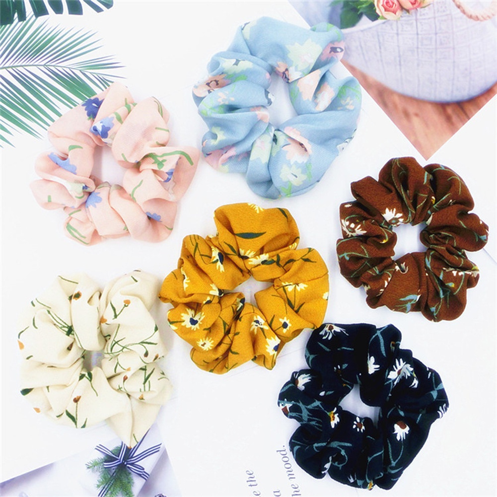 Dây Buộc Tóc Phối Hoa Thời Trang Cho Nữ