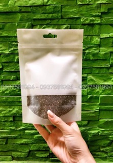 Túi zipper trắng sữa cao cấp (túi zipper đáy đứng)
