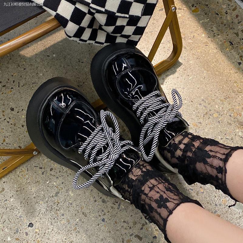 Giày da đế dày phong cách Nhật Bản thời trang mùa xuân dành cho nữ 2022