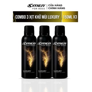 Combo 3 Xịt khử mùi X-Men for Boss Luxury 150ml chai