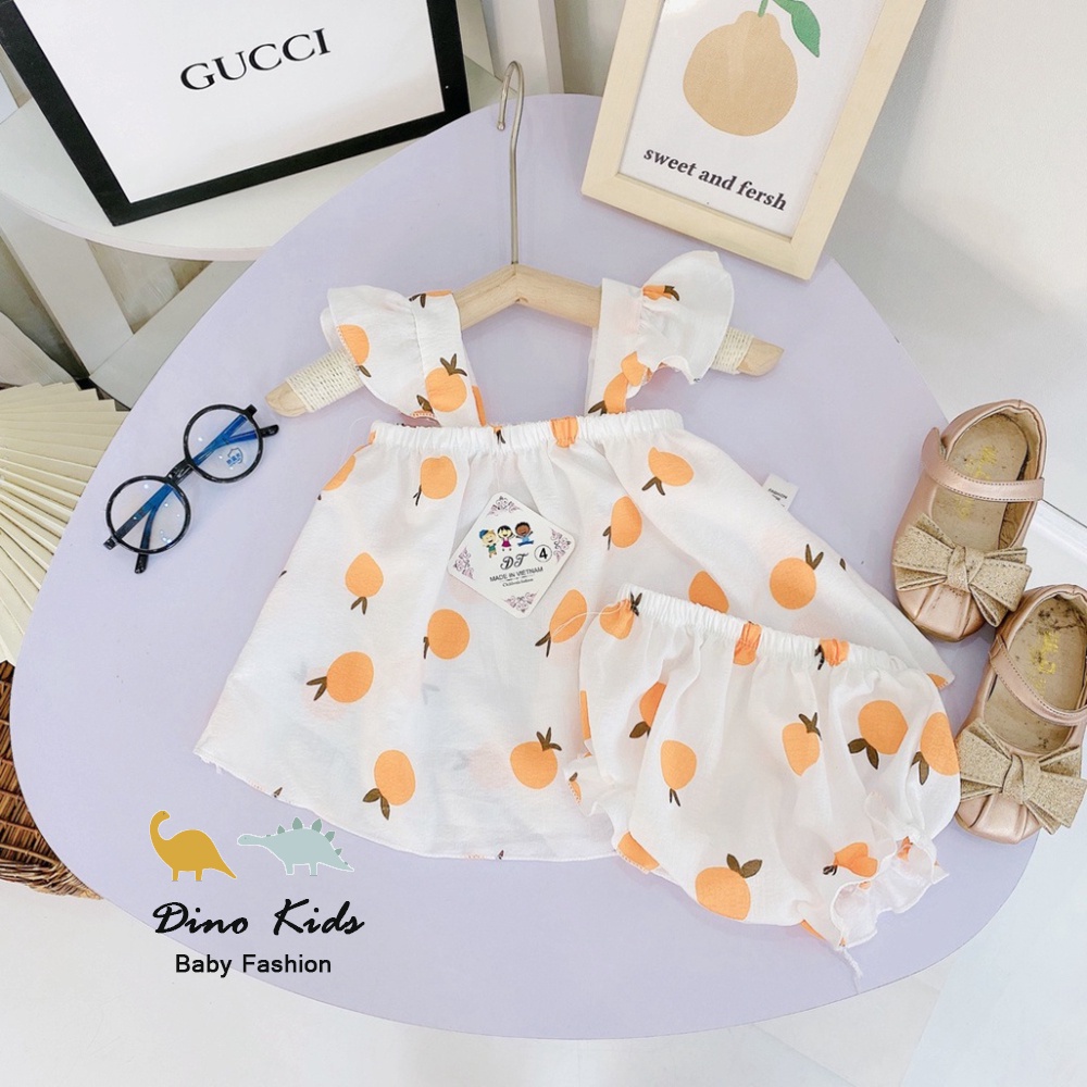 XẢ HÀNG Bộ hai dây cánh tiên mùa hè bé gái, Bộ áo 2 dây kèm quần chip xốp bé gái