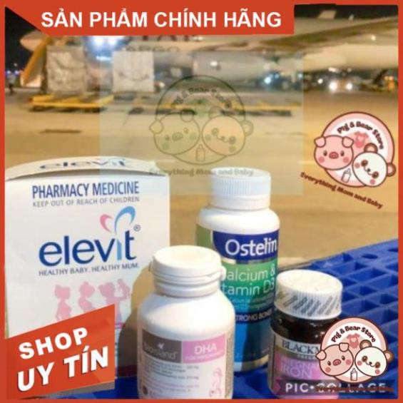 ( Chuẩn air- elevit mẫu mới ) Vitamin bầu, bộ tứ siêu đẳng bầu Elevit, Sắt, DHA, Canxi D3