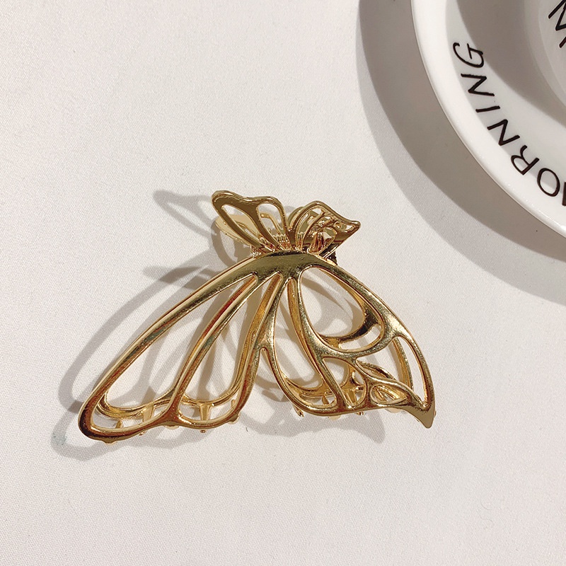 Kẹp Tóc Hình Bướm Ba Chiều Bằng Kim Loại Thời Trang Cổ Điển Dành Cho Nữ