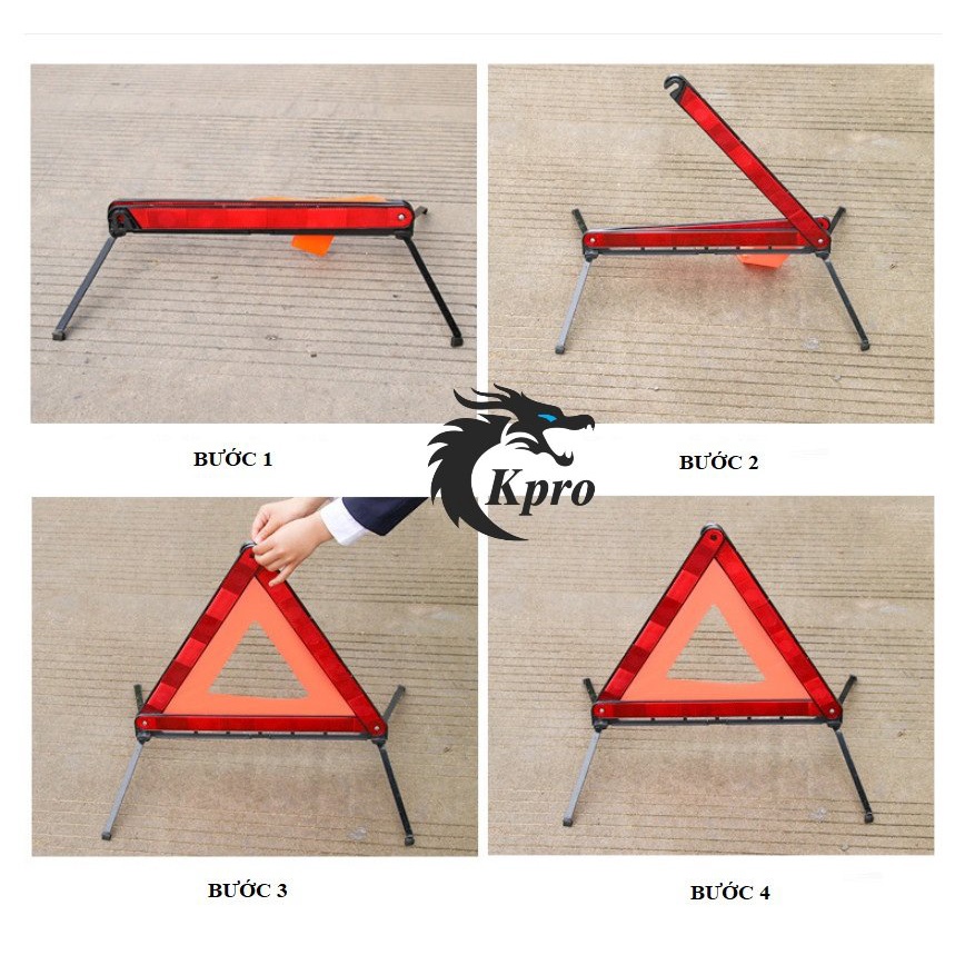 Biển cảnh báo đỗ xe, dừng xe ô tô phản quang - Hàng Kpro chất lượng cao