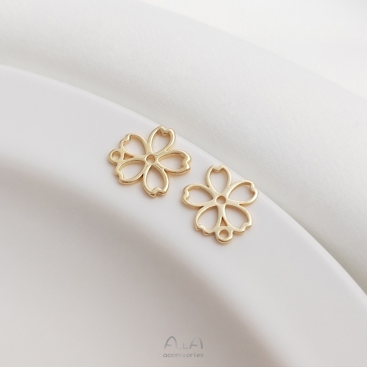 █A.ιA゜14K Vàng●1 Cái°Mặt Dây Chuyền Hình Hoa Cúc / Ngôi Sao / Bông Tuyết Mạ Vàng 14k Tự Làm Thủ Công diy