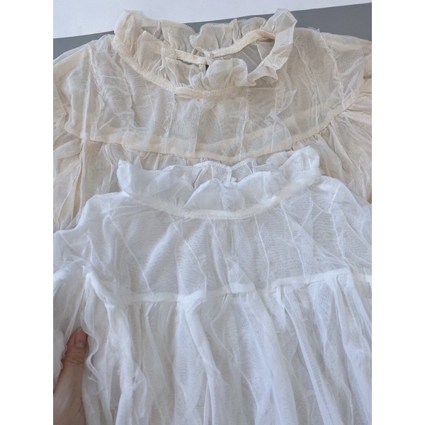 Áo ren tiểu thư cổ bèo (chất đẹp)