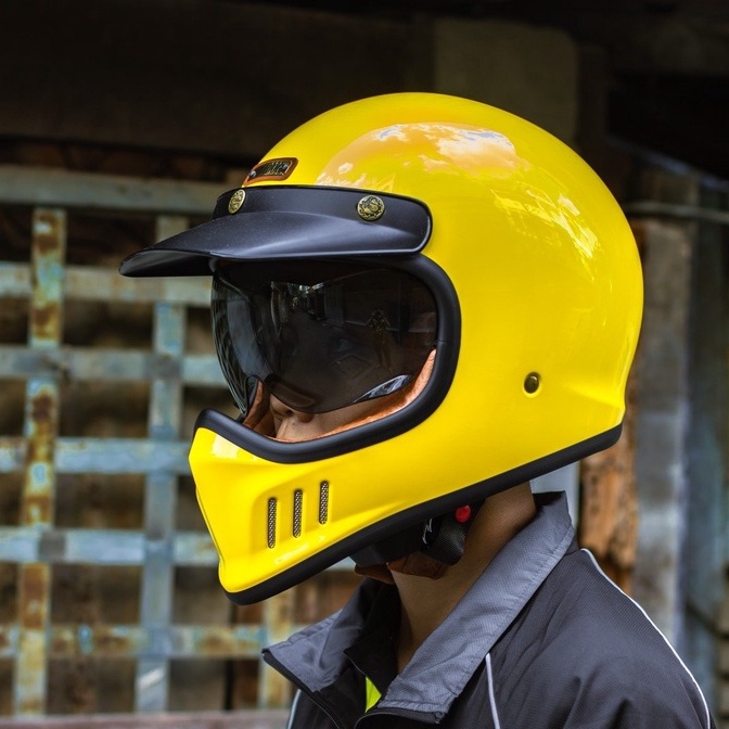 Mũ bảo hiểm Fullface Classic Bulldog DOGO - Tặng mái che - BIKER 176 - Mũ bảo hiểm chính hãng Vũng Tàu