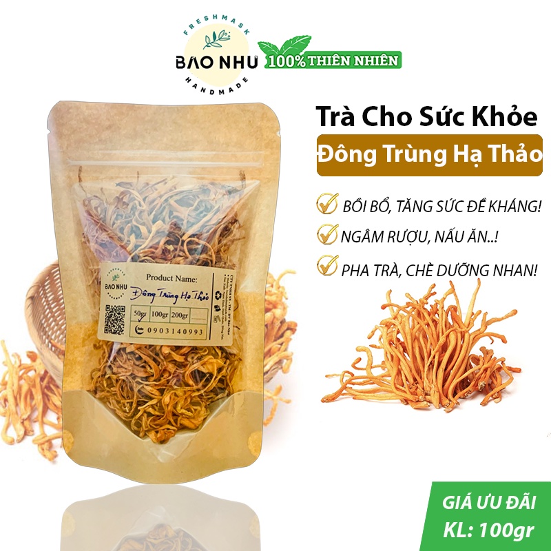 Hoa Đông Trùng Hạ Thảo Sấy Khô Pha Trà, Dưỡng Nhan