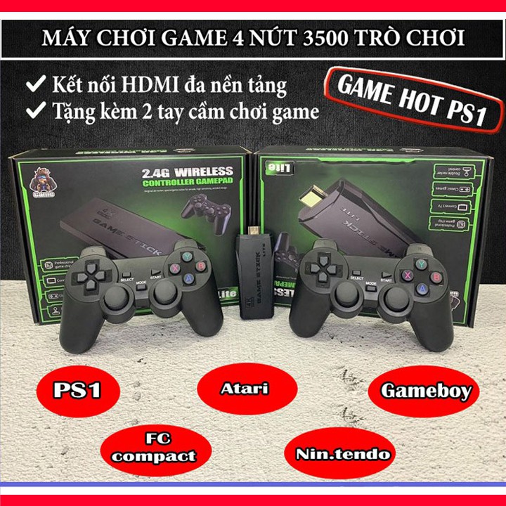 Máy Chơi Game Cầm Tay 4 Nút HDMI 3500 Trò Chơi Cổ Điển PS1/Nitendo switch/FC Compact/FC [Bảo Hành 2 Năm]