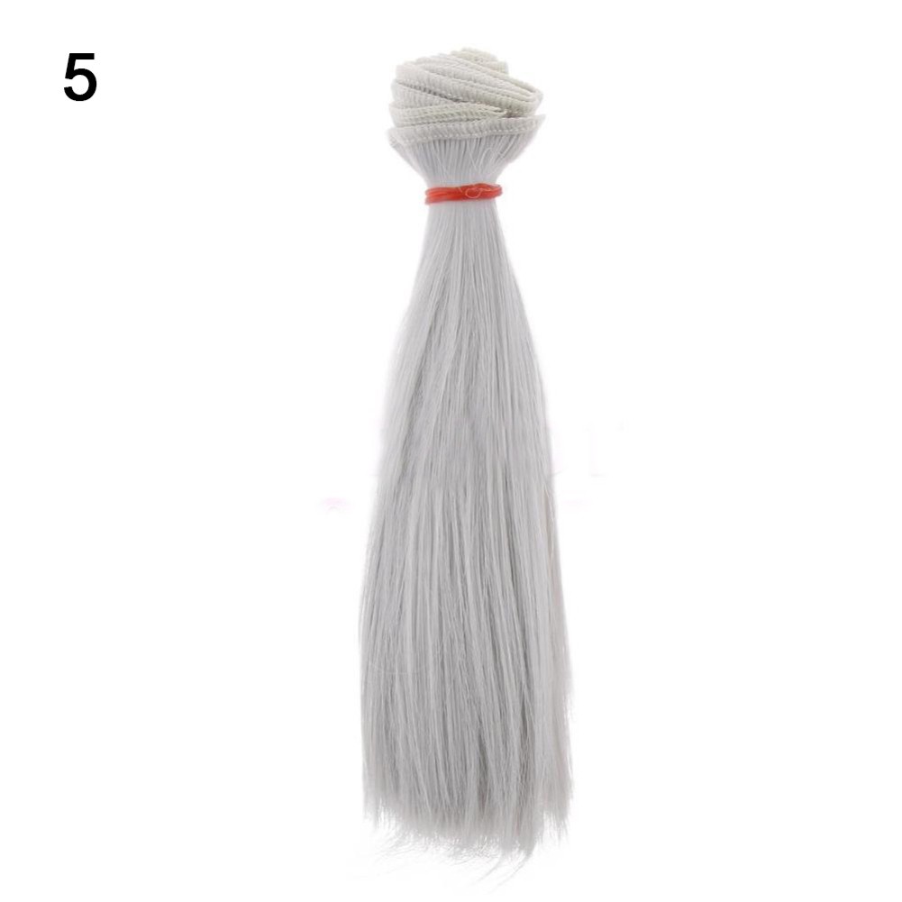 Tép tóc giả thẳng 15cm chịu nhiệt độ cao DIY cho búp bê
