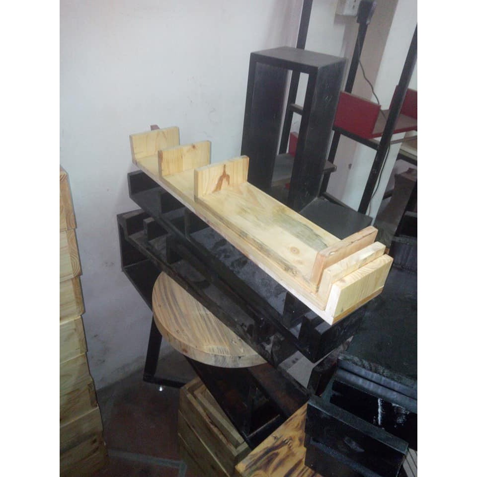 Tổng Kệ treo tường gỗ tự nhiên bộ 3 chữ U - HPKTT 24| kệ gỗ handmade chữ u